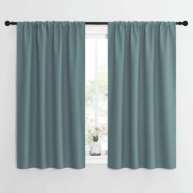 NICETOWN Greyish Blue Blackout Curtains Panels by NICETOWN