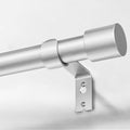 IFELS Heavy Duty Curtain Rods for Windows 72 to 144 Inch, 1 Inch Silver Curtain by IFELS