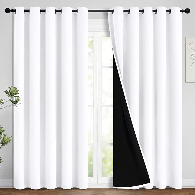 Yakamok Full Blackout Curtains 84 Inches Long, 2 Thick Layers Grommet Top by Yakamok