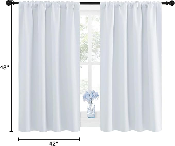 NICETOWN Greyish White Window Curtain Panels - Image 10