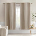 MIULEE Taupe Back Tab Blackout Curtains 63 Inch Length 2 Panels Set by MIULEE