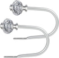 2 Pack Silver Curtain Holdbacks, USFOOK Decorative Drapery Tiebacks, Curtain by USFOOK