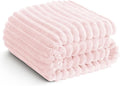 HIMEET Pink Ribbed Twin Blanket by Unknown