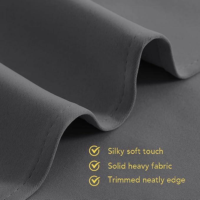 NICETOWN Grey Blackout Curtain Panels - Image 4