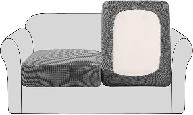 H.VERSAILTEX High Stretch Couch Cushion Covers, Chair Sofa Seat Slipcovers by HVERSAILTEX