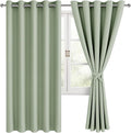 Grommet Blackout Curtains for Bedroom, 60 x 72 Inches Seafoam Green | Thermal by Hiasan