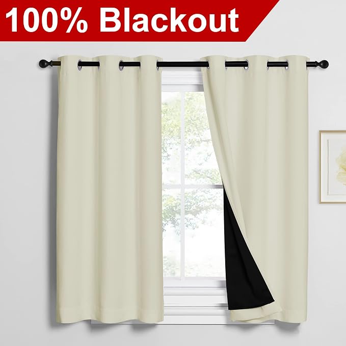 NICETOWN Warm Curtains for Winter, Bedroom Full Blackout Curtain Panels - Image 2