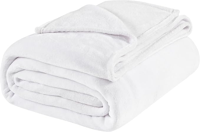BEDELITE Fleece Blankets Queen Size White Throw Blankets - Image 9