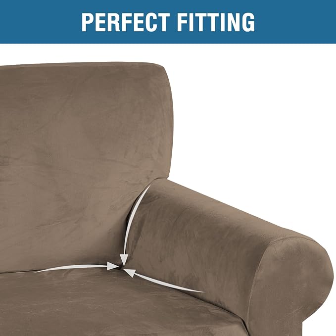 H.VERSAILTEX Stretch Velvet Loveseat Covers - Image 4