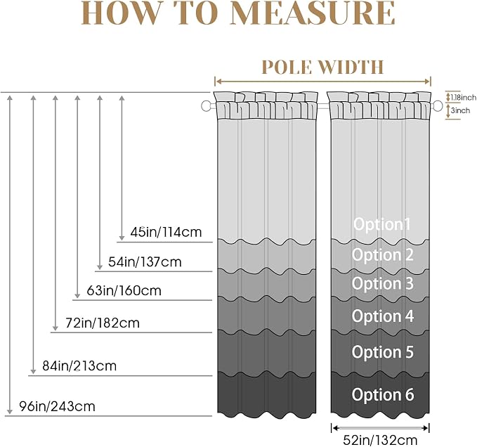 HOMEIDEAS Light Grey Sheer Curtains 52 X 84 Inches Length 2 Panels Embroidered - Image 8