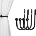 VRSS Wall Mount Curtain Tiebacks Drapery Holdbacks Curtain Holdback Hooks 6" L by VRSS