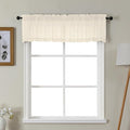 Gwine Cream Valances for Windows, Small Light Filtering Rod Pocket Cafe Valance by Gwine