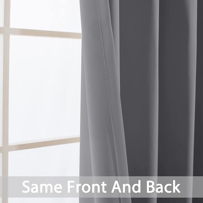 Yakamok Short Blackout Curtains 36 inches, Grommet Thermal Insulated Small - Image 3