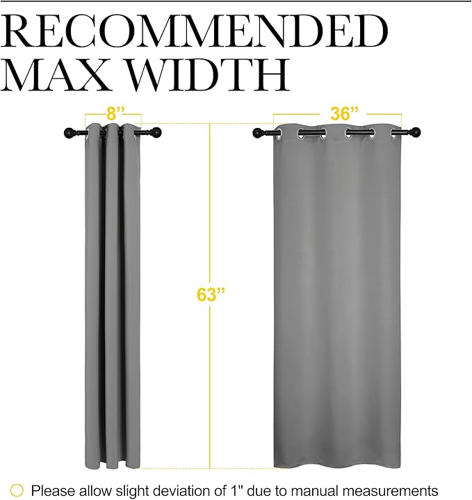 NICETOWN Silver Grey Thermal Insulated Grommet Blackout Curtains, Kids Window - Image 6