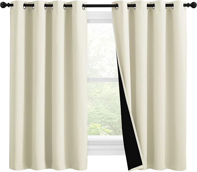 NICETOWN Warm Curtains for Winter, Bedroom Full Blackout Curtain Panels by NICETOWN