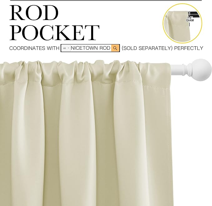 NICETOWN Blackout Curtains for Bedroom, Home Decorations Thermal Insulated - Image 3