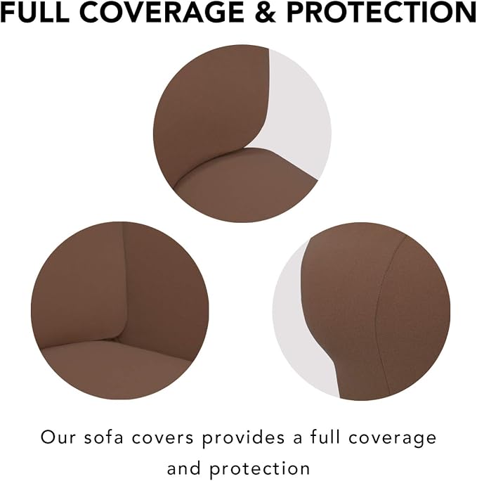 PureFit Super Stretch 4 Seater Sofa Slipcover – Spandex Non Slip Soft Couch - Image 3