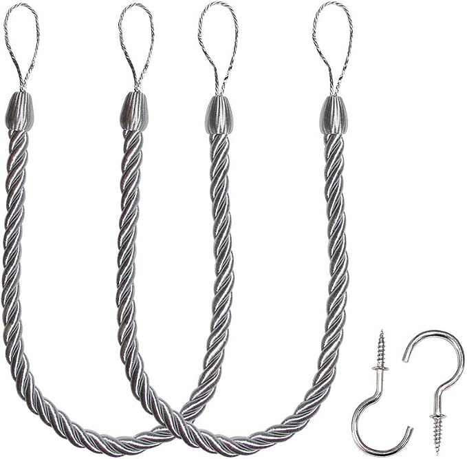 BEL AVENIR Curtain Ropes Tiebacks Tie-Backs, Curtain Handmade Holdbacks by BELAVENIR