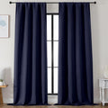 Simplebrand Ava Navy Blue Blackout Curtains by Simplebrand