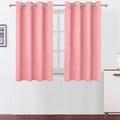 LEMOMO Blackout Curtains 66 x 54 Inch Long Pink Curtains Set of 2 Panels Room by Lemomo