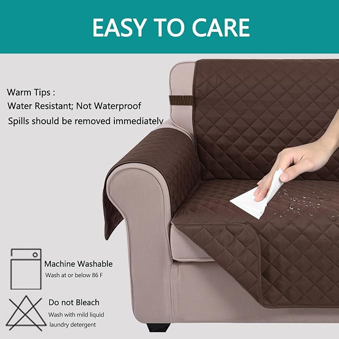 U-NICE HOME Loveseat Sofa Cover Reversible Couch Covers - Image 5