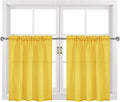 DWCN Yellow Sheer Curtains for Kitchen Windows by DWCN