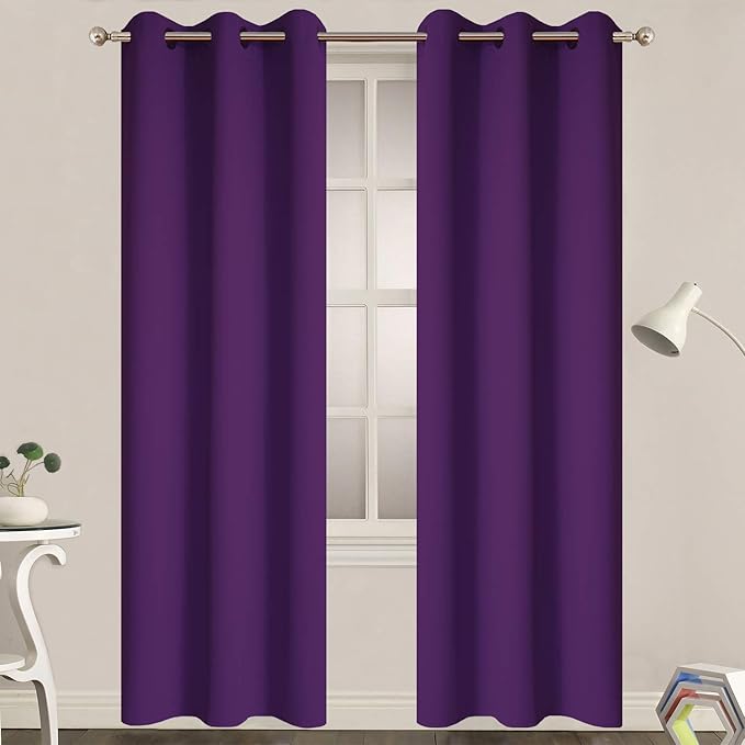 Yakamok Blackout Curtains for Bedroom, Thermal Insulated Blackout Grommet Top by Yakamok