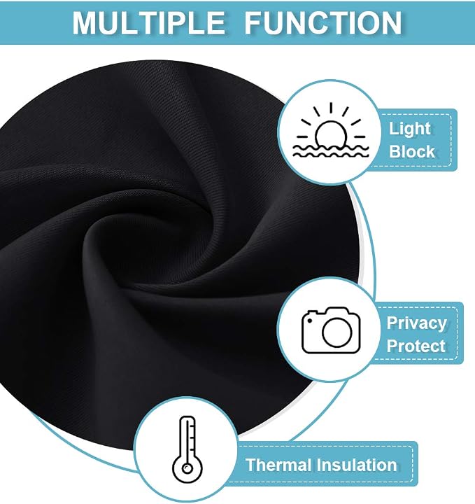 RYB HOME Extra Wide Blackout Curtains - Image 6