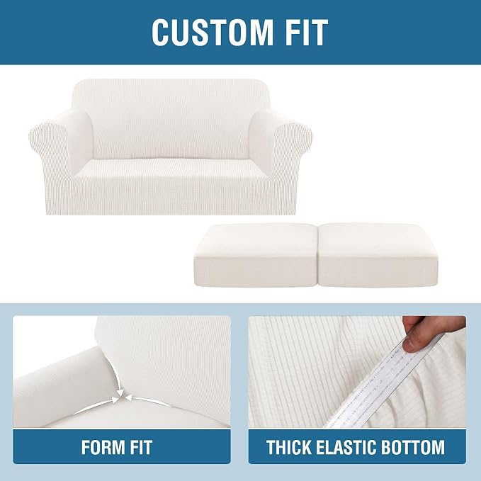 H.VERSAILTEX 3 Piece Stretch Sofa Covers - Image 4