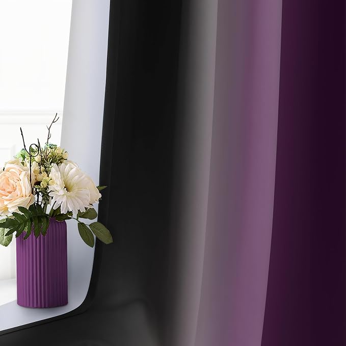 SimpleHome Ombre Room Darkening Curtains 84 inches Length - Image 5