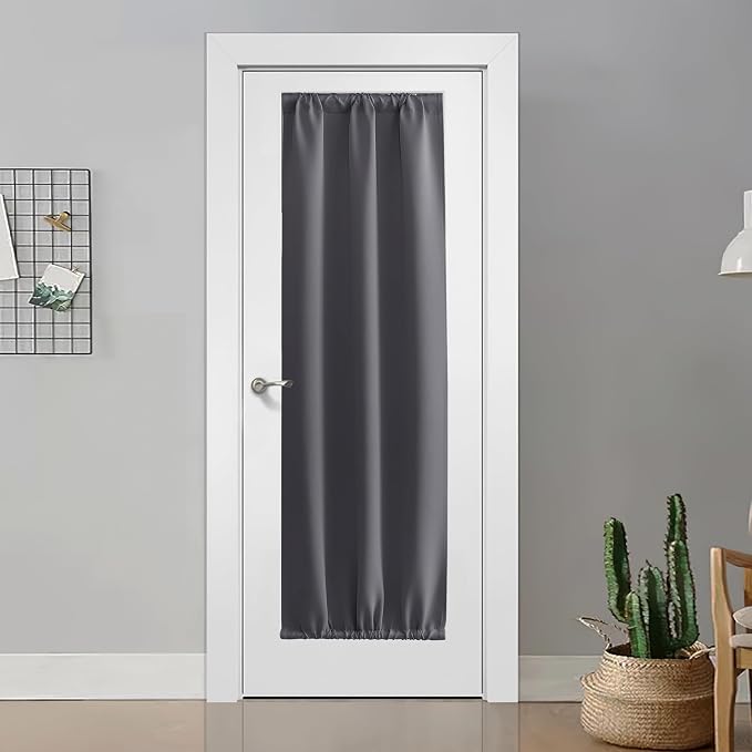 NICETOWN 1 Panel Door Curtain Privacy Thermal Insulated Noise Reducing Blackout - Image 2