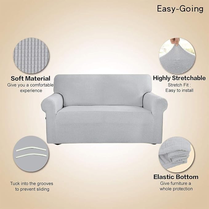 Easy-Going Stretch Loveseat Slipcover 1-Piece Sofa Cover Furniture Protector - Image 3