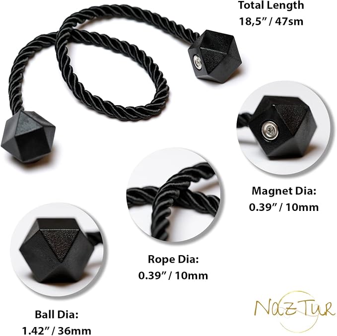 NazTur Magnetic Curtain Tiebacks- Upgrade 2022 - Image 7