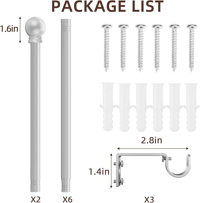 SMODBRODRE Curtain Rods for Window 32 to 120 - Image 6