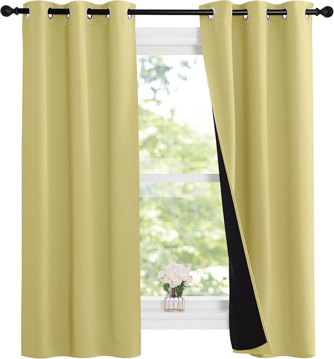 NICETOWN 100% Blackout Short Curtains by NICETOWN