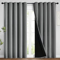 Yakamok 100% Blackout Lined Panels, Thermal Insulated Blackout Curtains by Yakamok