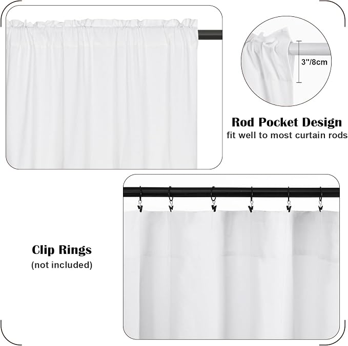 FRAMICS Farmhouse Cotton Linen Curtains - Image 8