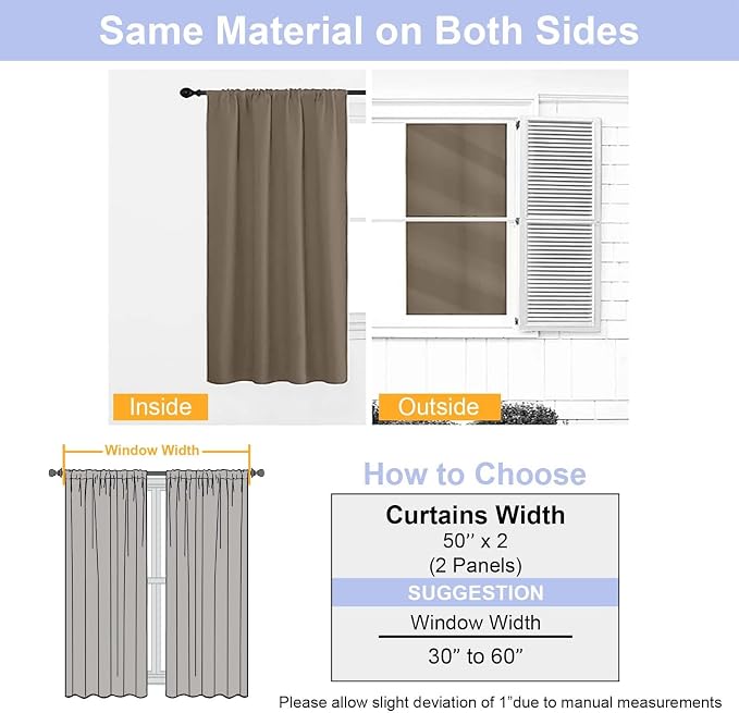 Simplebrand Ava Brown Blackout Curtains - Image 8