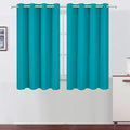 LEMOMO Blackout Curtains 66 x 54 Inch Long Teal Curtains Set of 2 Panels Room by Lemomo