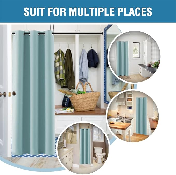 H.VERSAILTEX Doorway Curtain Blackout Closet Door Curtain Room Divider Window - Image 5