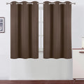 LEMOMO Chocolate Brown Blackout Curtains 42 x 54 Inch Length Set of 2 Panels by Lemomo