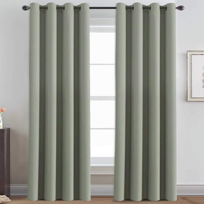 H.VERSAILTEX Sage Green Curtains/Drapes Blackout by HVERSAILTEX