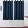 LEMOMO Blackout Curtains 66 x 54 Inch Long Navy Blue Curtains Set of 2 Panels by Lemomo