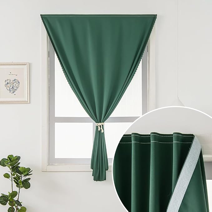 Blackout Curtains for Bedroom Stick On Curtains Window Shades Pull Down - Image 5