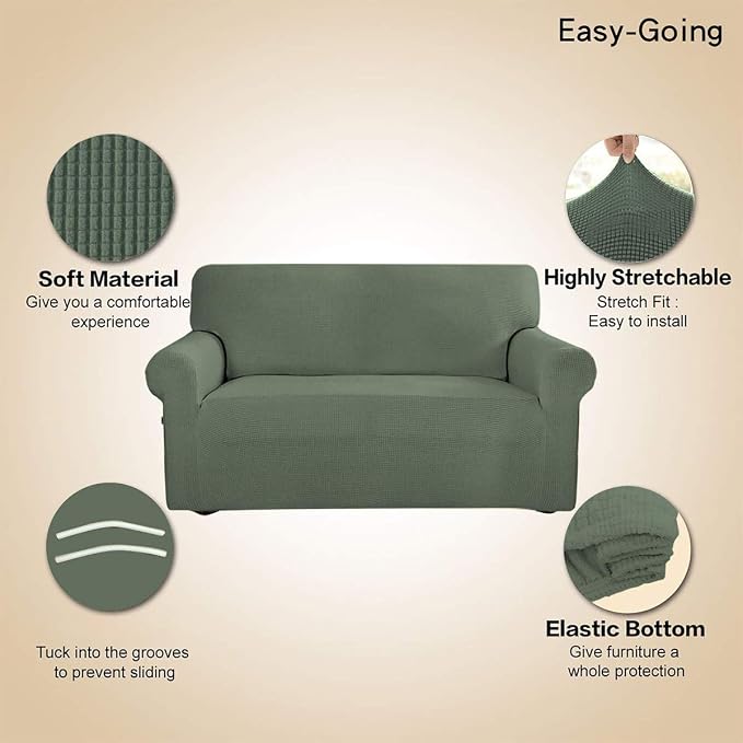 Easy-Going Stretch Loveseat Slipcover 1-Piece Sofa Cover Furniture Protector - Image 3