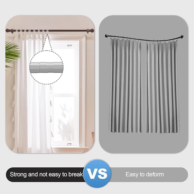 Bronze Curtain Rods for Bedroom - Image 6