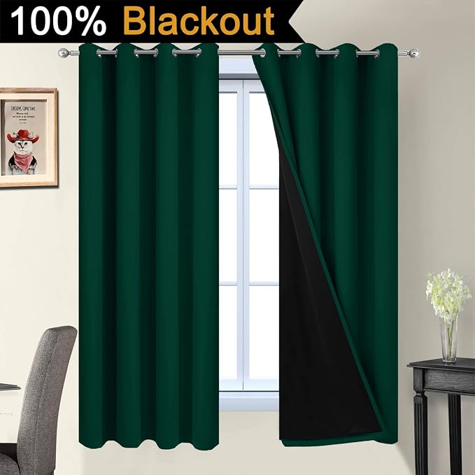 Yakamok 63 Inch Length Full Blackout Curtains - Image 2