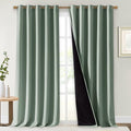 NICETOWN Full Shading Curtains for Windows, Super Heavy-Duty Black Lined by NICETOWN