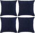 Fancy Homi 4 Packs Navy Blue Decorative Throw Pillow Covers 26x26 Inch by Fancy+Homi