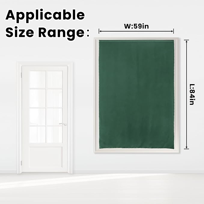 Blackout Curtains for Bedroom Stick On Curtains Window Shades Pull Down - Image 7